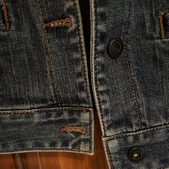 LOFT Dark Blue Denim Jacket - Picture 6 of 9